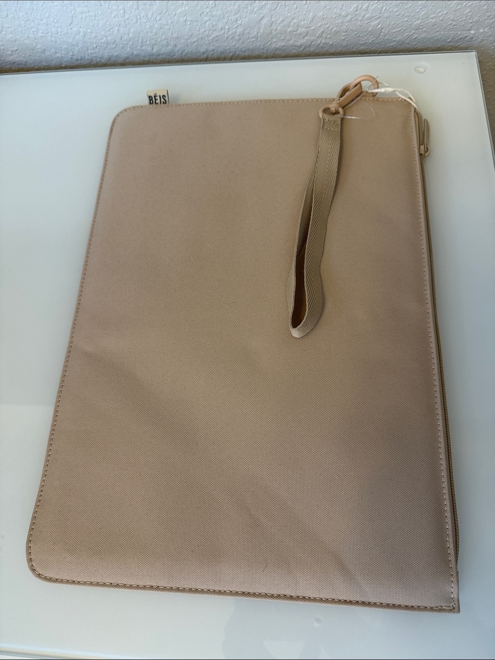 BEIS Beige/Tan Toiletry & Travel Wrist Pouch